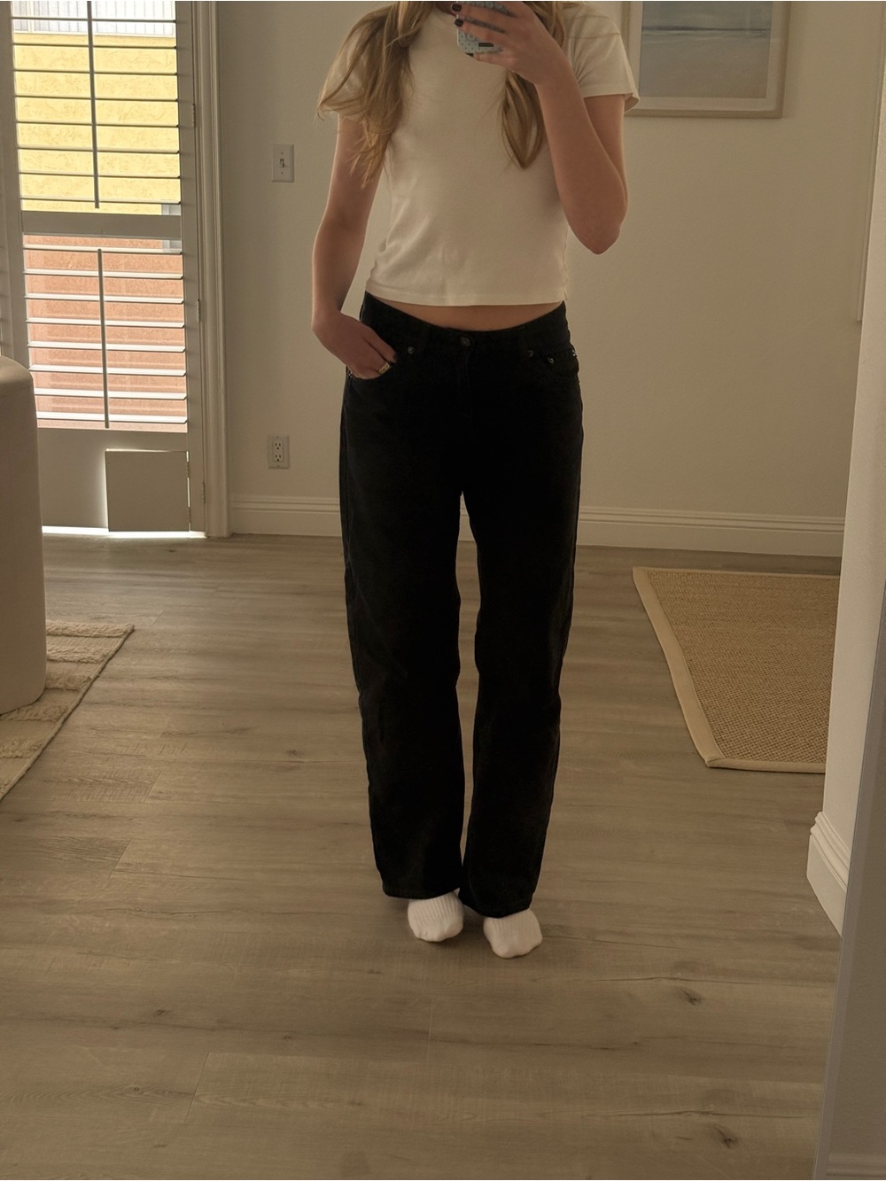 Levi's Black 550 Straight Leg Jeans